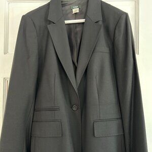J. Crew Women's Black Single-Button Blazer